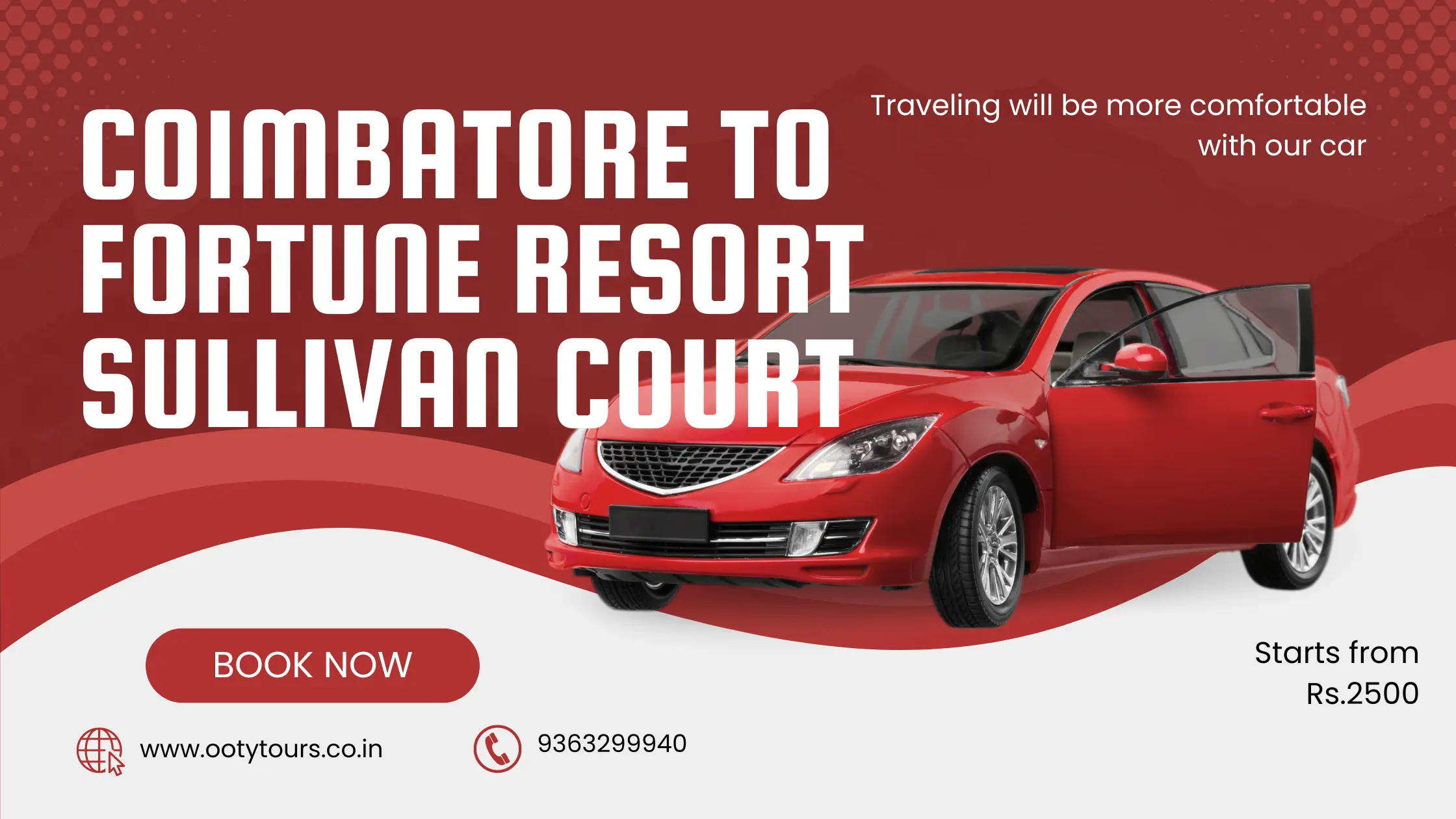 Coimbatore to Fortune resort sullivan court