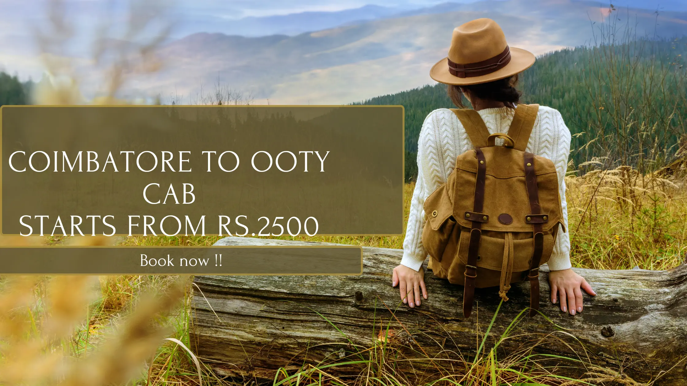 Coimbatore to Hotel Preethi Classic Towers Ooty Cab Services